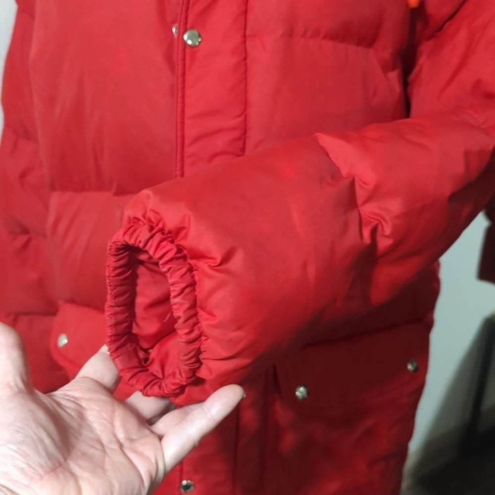 Vintage Swan Brand Down Full Zip Hooded Puffer Jacket
